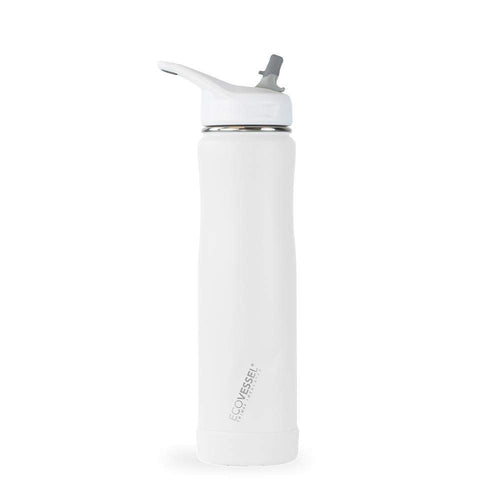 THE SUMMIT - Stainless Steel Insulated Straw Water Bottle - 24oz by EcoVessel