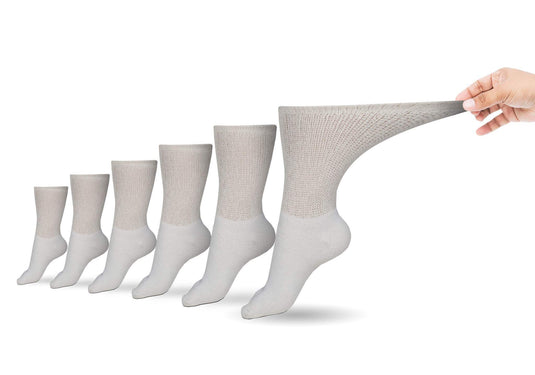 Women's Cotton Diabetic Crew Socks (6 Pair) By Diabetic Sock Club