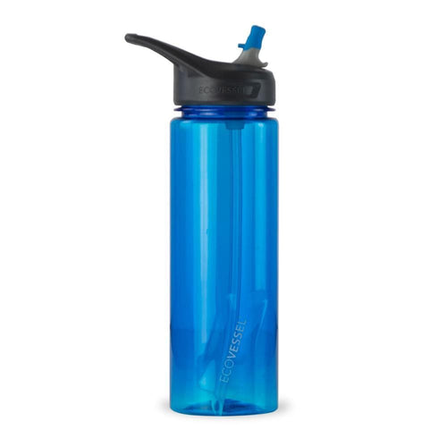 THE WAVE - BPA Free Plastic Sports Water Bottle With Straw - 24 oz by EcoVessel