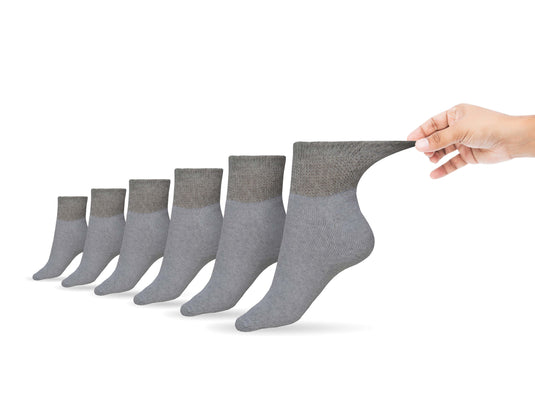 Women's Cotton Diabetic Ankle Socks (6 Pair) By Diabetic Sock Club